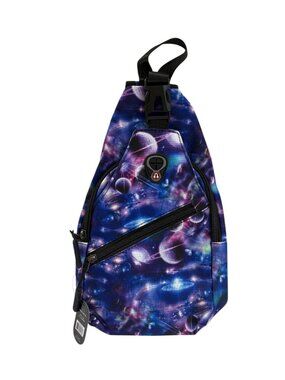 Belt Bag - Sling Bag -Crossbody -3 Compartment -Galaxy / Planet Stars Print- NWT